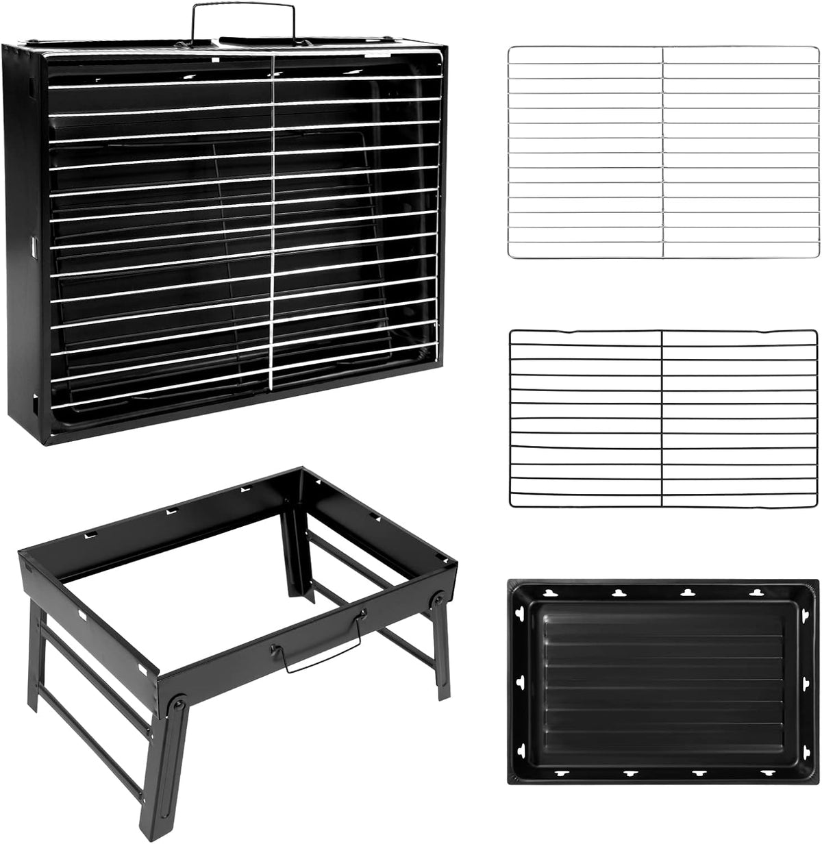 Barbecue Grill, Charcoal Grill Folding Portable Lightweight Barbecue Grill Tools for Outdoor Grilling Cooking Camping Hiking Picnics Tailgating