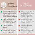 Bradove Classic Embroidery Stitches Practice Kit, Embroidery Kit for Beginners, Beginner Embroidery Kit for Adults, Hand Embroidery Kit for Kids