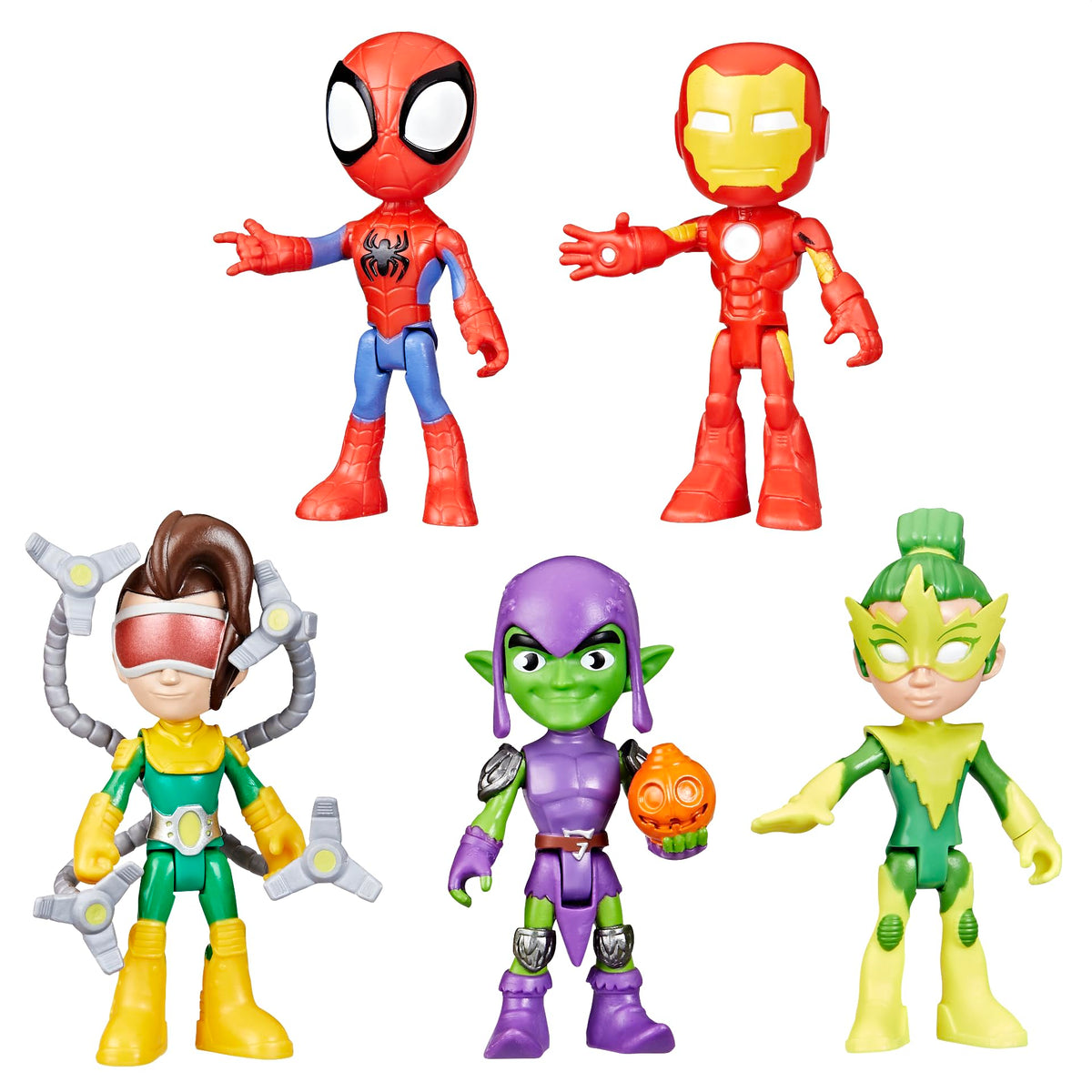 Spidey and his Amazing Friends Hasbro Marvel, Friends & Foes Pack, 5 Action Figures, 4-Inch, Preschool Super Hero Toys for Kids Ages 3 and Up (