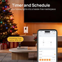 Linkind Matter Smart Plug, Work with Apple Home, Siri, Alexa, Google, SmartThings, Smart Home Smart Outlet Timer 15A/1800W, APP Remote Control