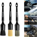 6pcs Car Detailing Brush Set-2pcs Boars Hair Car Detailing Brushes,2pcs Ultra Soft No Scratch Detailing Brush for Air Vent,Leather Seat 2pcs Detail