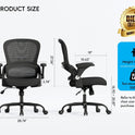 TRALT Office Chair - Ergonomic Office Chair with Back Support, Home Office Desk Chairs, 330lbs Wide Seat Big and Tall Office Chairs, Comfy Desk Chair