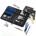 Prina 50 Pack Drawing Set Sketch Kit, Sketching Supplies with 3-Color Sketchbook, Graphite, and Charcoal Pencils, Pro Art Drawing Kit for Artists