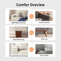 DOPEDIO Modern Loveseat Sofa for Living Room,Chenille Recliner, Removable Cover, Spring Cushions, Solid Wood Frame, Easy Assembly for Small Spaces
