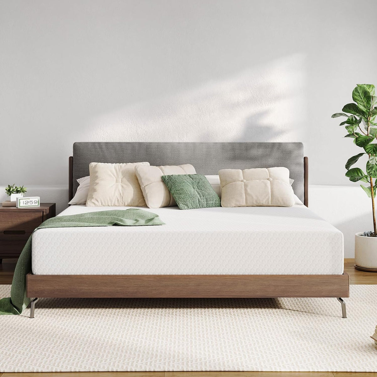 Novilla King Mattress, 12 Inch King Size Memory Foam Mattress with Comfort Foam for Pressure Relief & Cool Fresh Sleep, Removable Washable