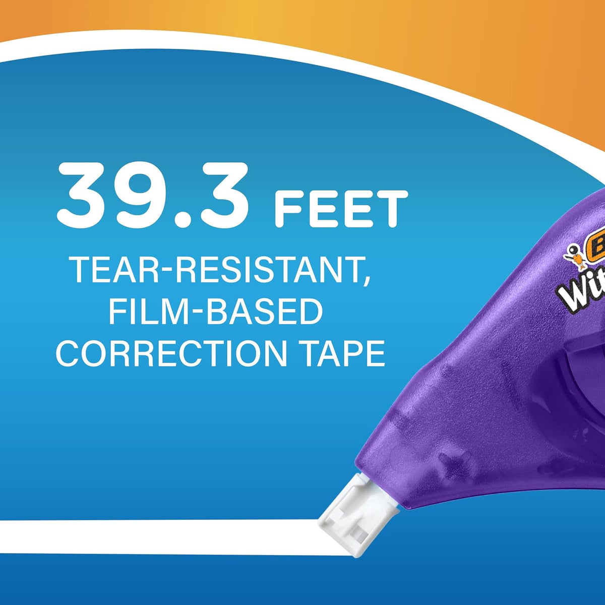 BIC Wite-Out Brand EZ Correct Correction Tape, 19.8 Feet, 4-Count Pack of White Correction Tape, Fast, Clean and Easy to Use Tear-Resistant Tape