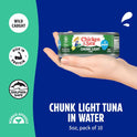Chicken of the Sea Wild Caught Chunk Light Tuna, 5 Ounce Cans, 10-Count – High Protein 100% Classic Chunk Tuna in Water – Delicious, Easy, Nutritious
