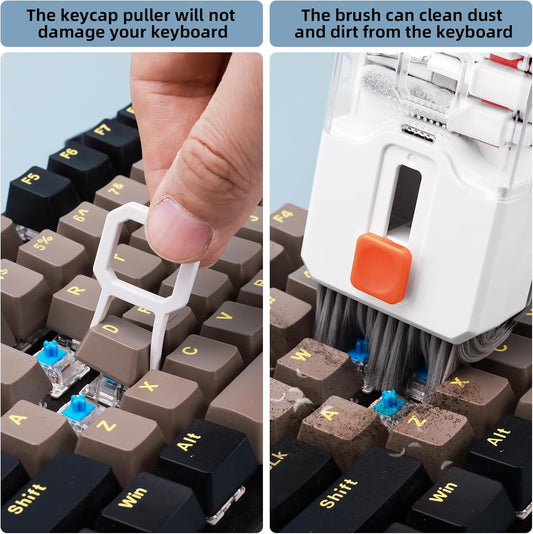 Keyboard Cleaning Kit Laptop Cleaner, 10-in-1 Computer Screen Cleaning Brush Tool, Multi-Function PC Electronic Cleaner Kit Spray for iPad iPhone