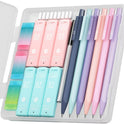 Four Candies Cute Mechanical Pencil Set, 6PCS Pastel Mechanical Pencils 0.5 & 0.7mm with 360PCS HB Leads, 3PCS Erasers and 9PCS Eraser Refills
