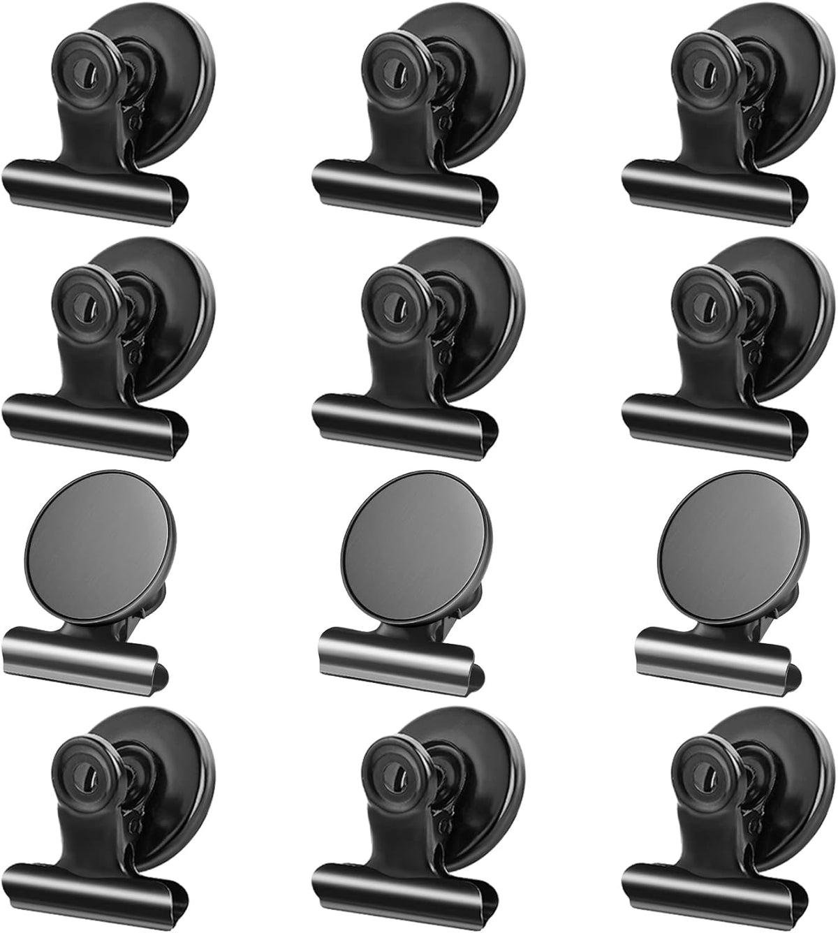 Grtard 12 Pack Magnetic Clips, Fridge Magnets Refrigerator Magnets, Strong Magnetic Clips Heavy Duty, Whiteboard Magnet Clip for Office Home