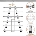 Pants Hangers with Clips,Space Saving Hanging Closet Organizer-6 Tiers Skirt Hangers with 360° Swivel Hook,Closet Organizer-Clothes Hangers- College