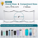 LARGER Compartment - Stackable Water Bottle Organizer Holder - for Stanley & Others' Large Tumbler - Clear Wine Rack, Cup Bottle Holder for Cabinet