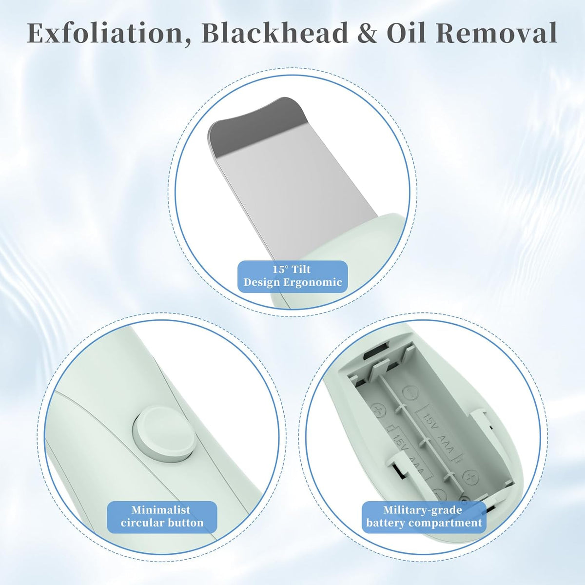 Blackhead Remover Tools, Black Head Remover for Face and Nose, Skin Scrubber Face Spatula Deep Pore Cleaner for Daily Skin Care, Skin Care Tools for