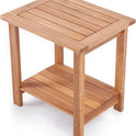 Double Adirondack Side Table, Weather-Resistant Rectangular End Table for Patio, Garden, Lawn, and Living Room. Ideal as a Stylish Indoor and Outdoor