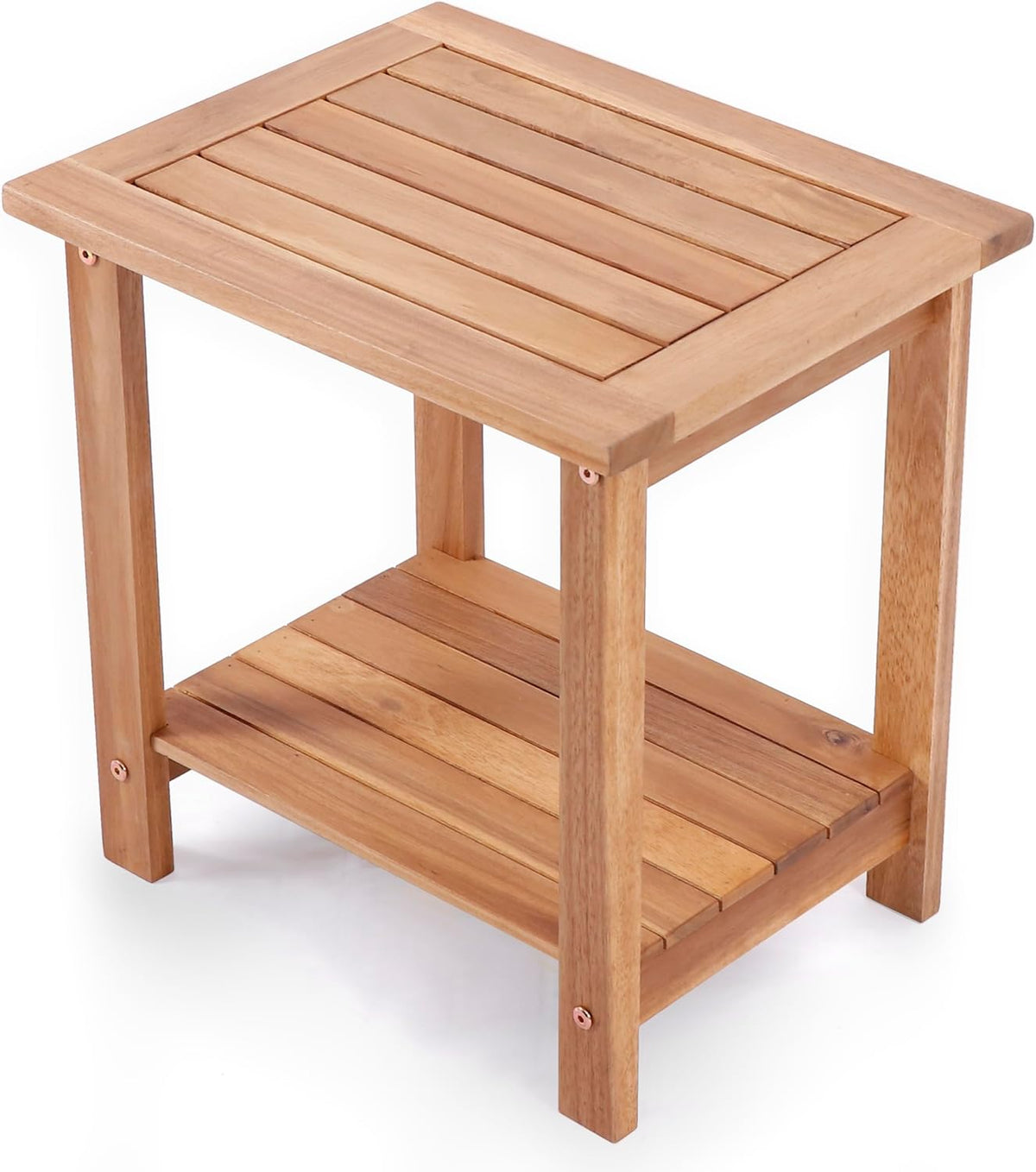 Double Adirondack Side Table, Weather-Resistant Rectangular End Table for Patio, Garden, Lawn, and Living Room. Ideal as a Stylish Indoor and Outdoor