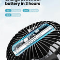 Gaiatop Mini Portable Stroller Fan, Battery Operated Small Clip on, Detachable 3 Speed Rechargeable, 360° Rotate Flexible Tripod Better Cooling for