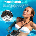 UNBREAKcable Floating Waterproof Phone Pouch 2 Pack, IPX8 Waterproof Phone Case Dry Bag Kayak/Beach/Cruise Travel Essentials, Water Proof Pouch