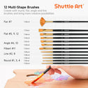 Shuttle Art Acrylic Paint, 50 Colors Acrylic Paint Set, 2oz/60ml Bottles, Rich Pigments, Water Proof, Premium for Artists, Beginners and Kids on