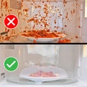 HOVER COVER Magnetic Splatter Cover, 12-Inch Clear BPA-Free Food Lid, Vented Plate Guard with Steam Vents, Anti-Splash Microwave Lid, Dishwasher