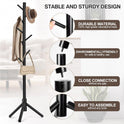 Coat Rack, Freestanding Coat Rack with 8 Hooks and 3 Adjustable Size Tree Coat Racks for Bedroom, Hallway, Entrance, Office, for Hats, Coats