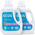 ECOS Laundry Detergent Liquid, 200 Loads - Dermatologist Tested Laundry Soap - Hypoallergenic, EPA Safer Choice Certified, Plant-Powered - Lavender