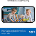 Tapo 1080P Indoor Security Camera for Baby Monitor, Pet Camera w/Motion Detection, 2-Way Audio, Night Vision, Cloud & SD Card Storage, Works w/Alexa