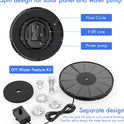 AISITIN 3.5W Solar Fountain Pump for Water Feature Outdoor DIY Solar Bird Bath Fountain with Multiple Nozzles, Solar Powered Water Fountain