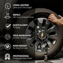 CERAKOTE Rapid Ceramic Tire Coat – Showroom New Tire Shine – Deep Tire Black Finish – Lasts Up to 10x Longer – No Sling, Non-Greasy Ceramic Tire