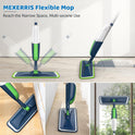 Spray Wet Mops for Hardwood Floor Cleaning: MEXERRIS Floor Mop with 5 Washable Pads for Swiffer Powermop & 2 Refillable Bottles - Home Commercial