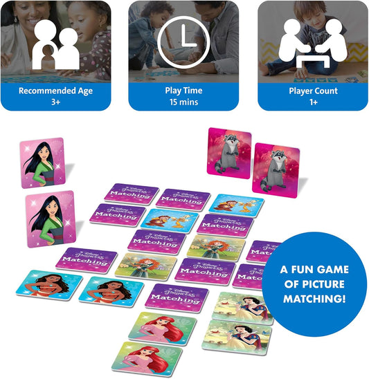 Wonder Forge Disney Princess Matching Game - Fun Memory Game for Kids Ages 3 and Up - Toddler Learning Toy Featuring Belle, Ariel, and Elsa and more