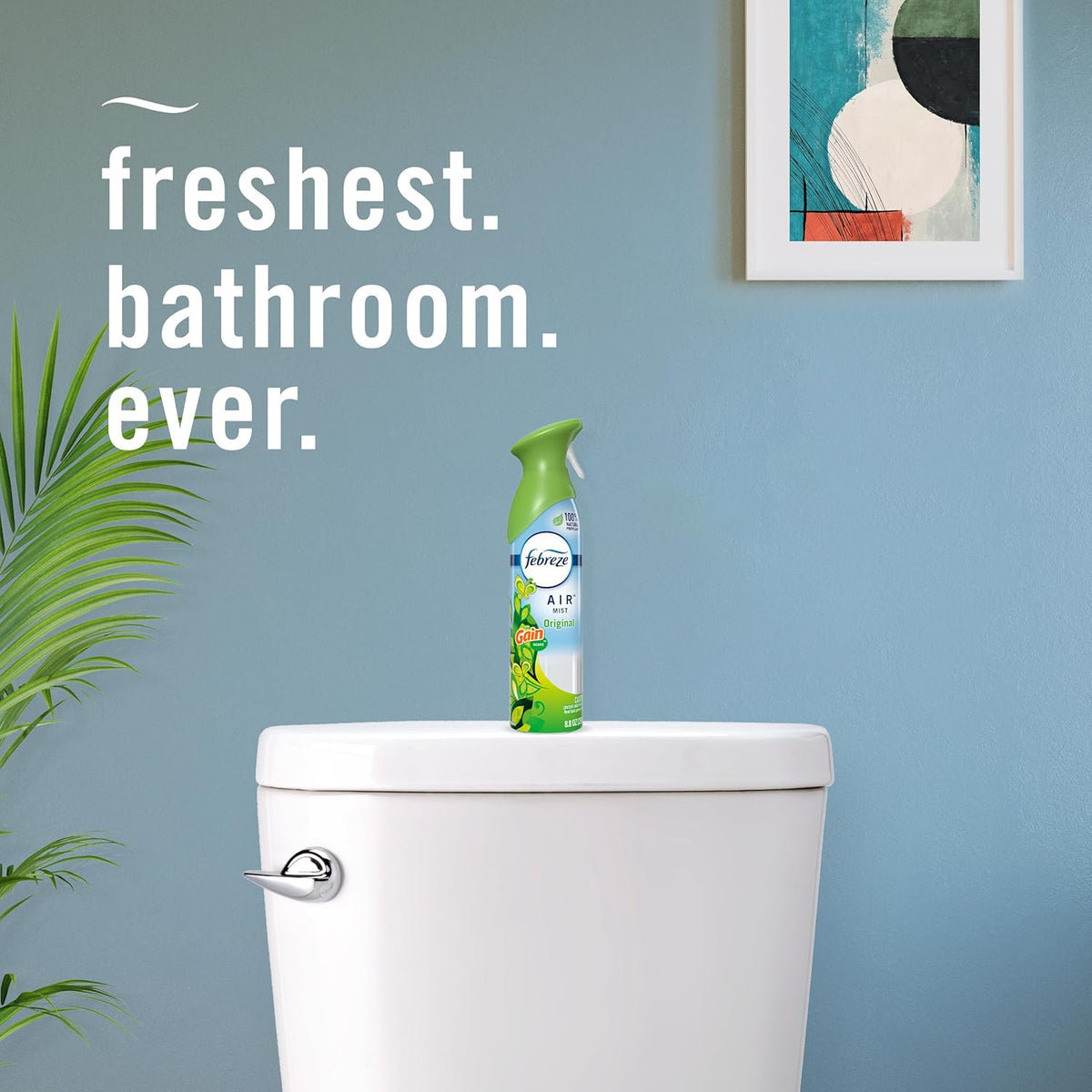 Febreze Air Mist Air Freshener Spray, Odor-Fighting Room Spray, Air Fresheners for Home and Bathroom and Kitchen, Aerosol Can, Gain Original Scent