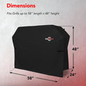 Heavy Duty BBQ Grill Cover for Outdoor Grill, 58 Inch – Waterproof, Weather Resistant, UV & Fade Resistant with Adjustable Straps – Gas Grill Cover