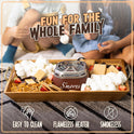 Nostalgia Tabletop Indoor Electric S'mores Maker - Smores Kit With Marshmallow Roasting Sticks and 4 Trays for Graham Crackers, Chocolate, and