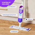 Swiffer PowerMop Multi-Surface Mop Kit for Floor Cleaning, Includes PowerMop, 2 Mopping Pad Refills, 1 Cleaning Solution with Fresh Scent and 2