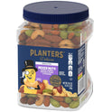 PLANTERS Unsalted Premium Nuts 34.5 oz Resealable Container- Contains Roasted California Pistachios, Cashews, Almonds, Hazelnuts & Pecans - No