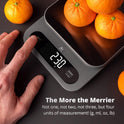 Greater Goods Digital Food Scale for Kitchen & Baking, 10kg/22lb High-Capacity Weight Scale with 1g Precision, Stainless Steel Platform, Hi-Def LCD
