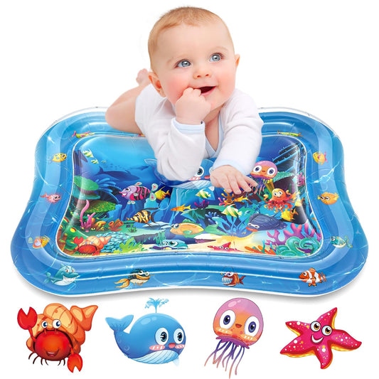 Infinno Inflatable Tummy Time Mat Premium Baby Water Play Mat for Infants and Toddlers Baby Toys for 3 to 24 Months, Strengthen Your Baby's Muscles