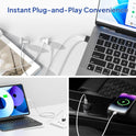 Elebase USB to USB C Adapter for iPhone 17 4Pack,USBC Female to A Male Car Charger Adapter,Type C Converter Apple 16 Pro Max 15 14 Plus,iWatch Watch