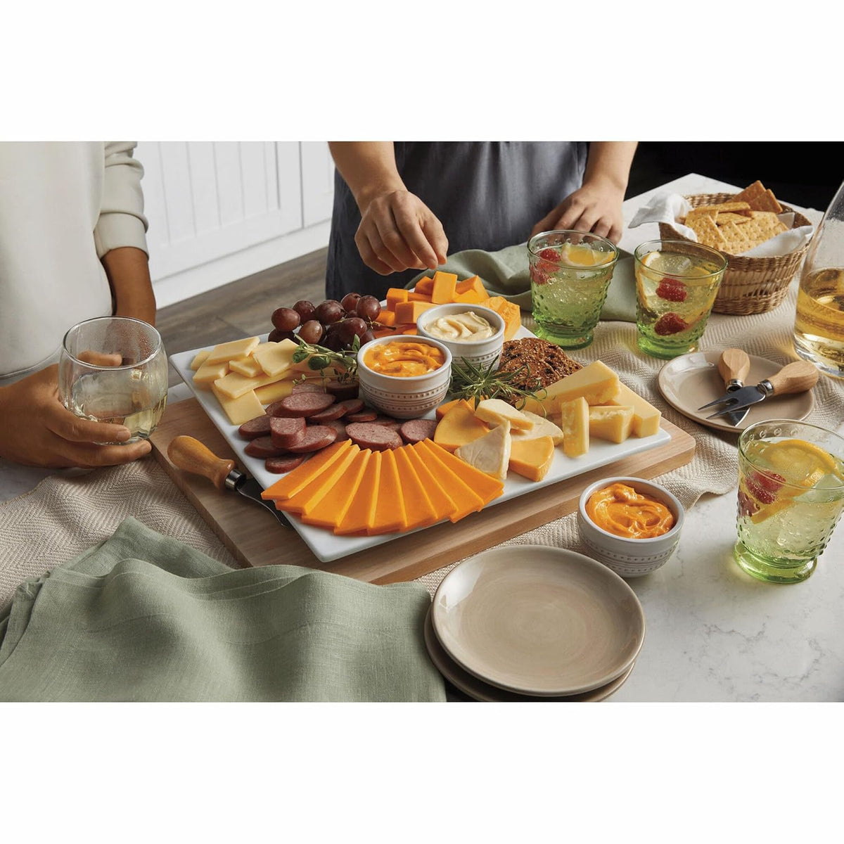 The Swiss Colony 27 Favorites Food Gift Set, Summer Sausage Meats and Cheeses, Assorted Chocolates, Candies, Petits Fours, Cheese & Charcuterie Board