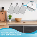 Forggon12 Pcs New Upgrade 3-Layer Metal Dish Cloth, No Scratches and No Odor, Multipurpose Wire Dishwashing Rag for Wet and Dry, Kitchen Cleaning