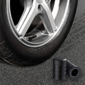 CKAuto Tire Valve Stem Caps, Black, 4 pcs/Pack, Anodized Aluminum Tire Valve Cap Set, Corrosion Resistant, Universal Stem Covers for Cars Trucks