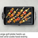 Chefman Electric Smokeless Indoor Grill w/ Non-Stick Cooking Surface & Adjustable Temperature Knob from Warm to Sear for Customized BBQing