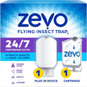 Zevo Flying Insect Trap & Cartridge - Plug in Fly Trap & Indoor Bug Catcher for Gnats, House & Fruit Flies - Mess-Free - Use in Any Room - Uses Blue