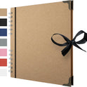 Bstorify Scrapbook Album 60 Pages (8 x 8 Inch) Brown Thick 200gsm Kraft Paper, Photo Album Scrapbook, Memory Book - Ideal for Your Scrapbooking