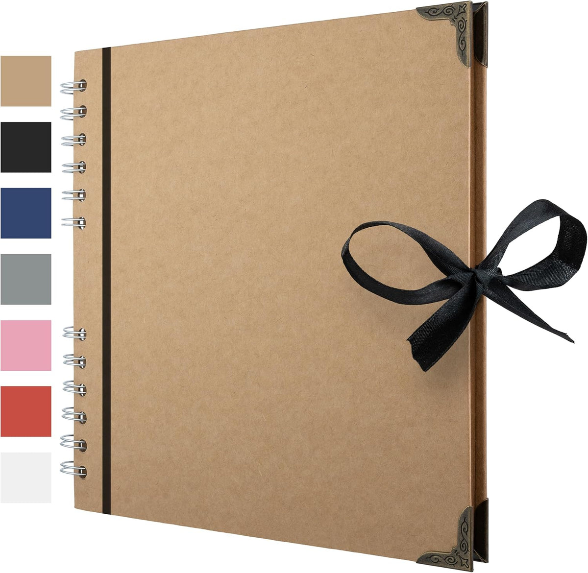Bstorify Scrapbook Album 60 Pages (8 x 8 Inch) Brown Thick 200gsm Kraft Paper, Photo Album Scrapbook, Memory Book - Ideal for Your Scrapbooking
