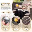 Homall 4 Pieces Outdoor Patio Furniture Sets Rattan Chair Wicker Set,Outdoor Indoor Use Backyard Porch Garden Poolside Balcony Furniture (Brown and