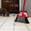 O-Cedar Pet Pro Broom with Step-On Dustpan | Remove 99% with One Sweep | DustPan Removes 3 Times More Pet Hair | Quiet Cleaning Tool for Cat and Dog
