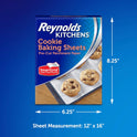 Reynolds Kitchens Cookie Baking Sheets, Pre-Cut Parchment Paper,25 Count (Pack of 4), 100 Total Sheets
