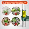 Walensee Weed Puller, Stand Up Weeder Hand Tool, Long Handle Garden Weeding Tool with 3 Claws, Hand Weed Hound Weed Puller for Dandelion, Standup