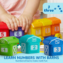 Learning Toy for Toddlers 1 2 3 Years Old, Counting, Matching & Sorting Montessori Learning Farm Train Including 9 Farm Animals and 1 Farmer, Easter